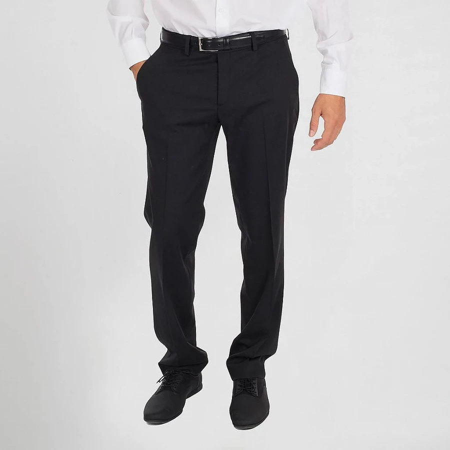 Pantalón pinzas poliester 4 bolsillos hosteleria color negro para hombre