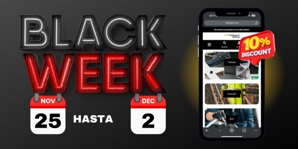 ¡BLACK WEEK en VYP Vestypro Group: Descuentos del 10% en toda la web!